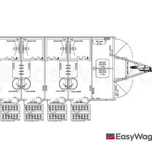 TYPE 420: Douchewagen - 4 badkamers met douches